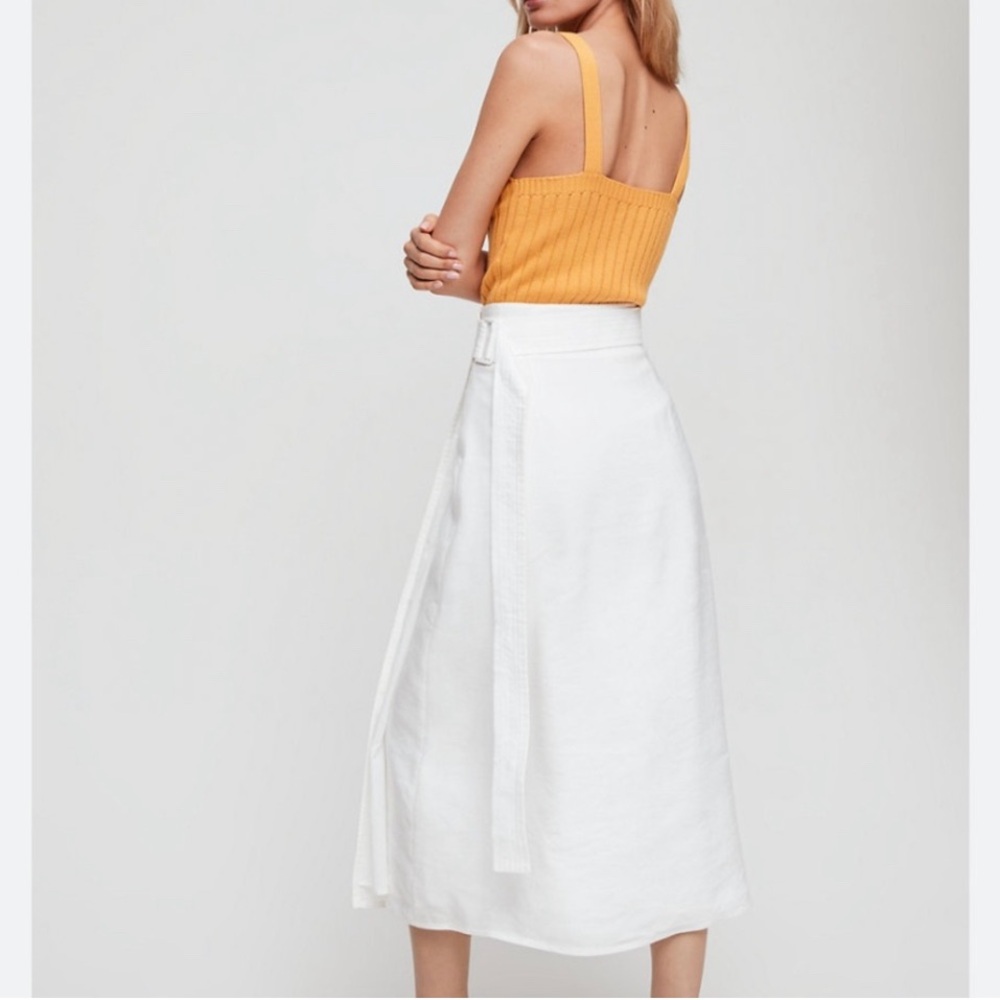 Aritzia Wilfred White Linen New Midi Silana Summer Casual Skirt Sz XS, S - Picture 6 of 11